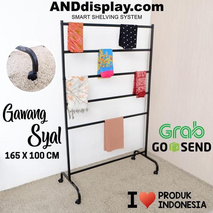 

BEST SALE GAWANG SYAL L.100 CM - GAWANG KERUDUNG - KERTAS KADO ANDDISPLAY - Hitam