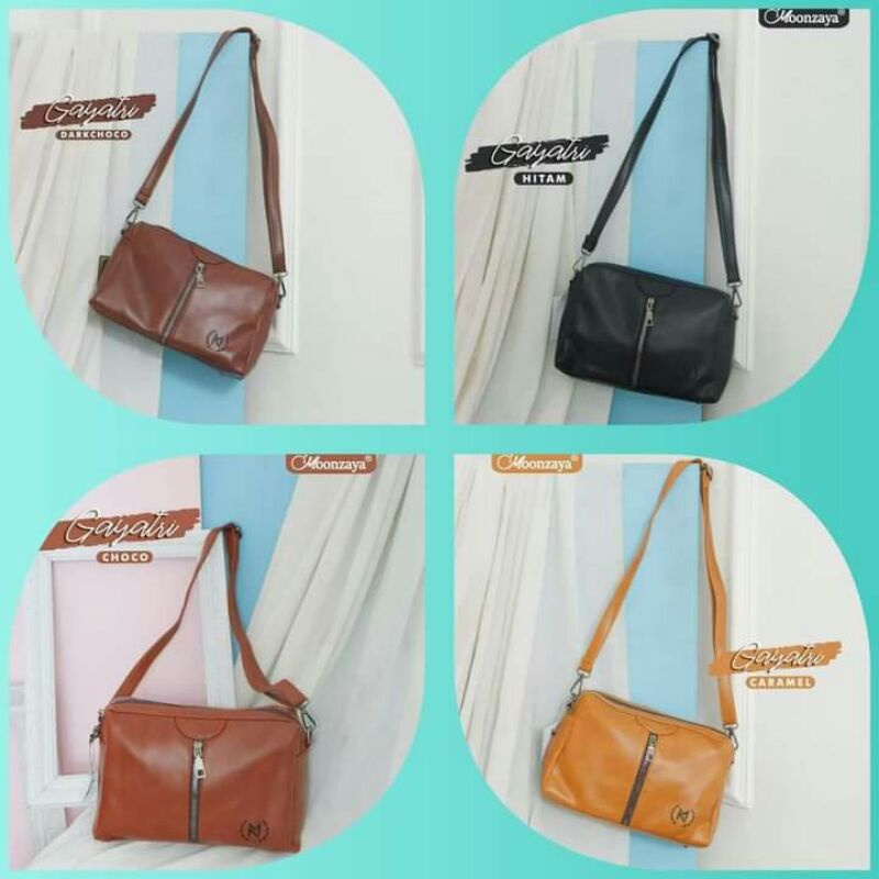 Tas Selempang/Slingbag/Tas kulit/Tas Premium/Tas Original/Tas Wanita /Tas Terbaru/Gayatri By Moonzay