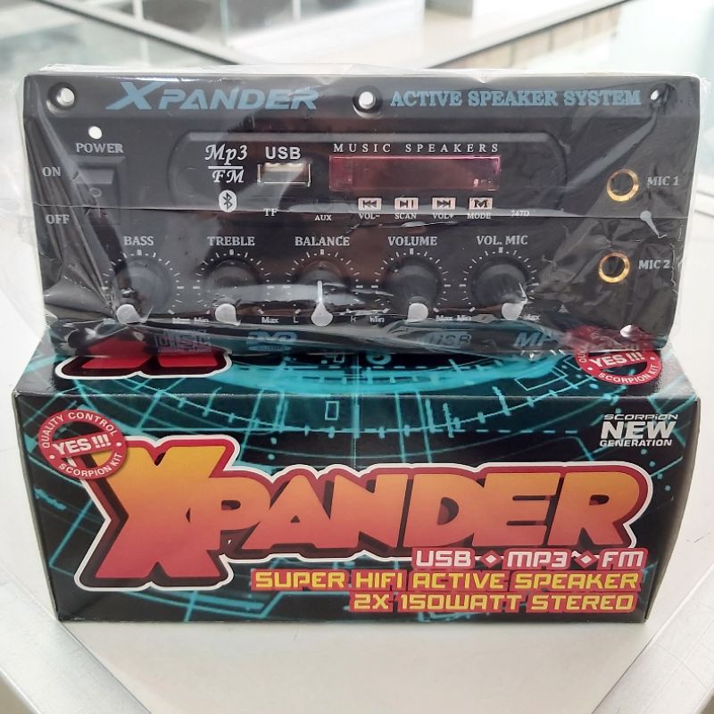 Kit Speaker Aktif XPANDER Mp3 Bluetooth 2x150 Watt Stereo