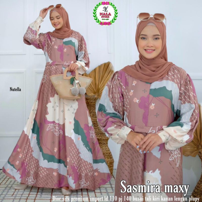 Sasmira Maxy Original Nala Hijab - Dress Dior Silk Premium Original