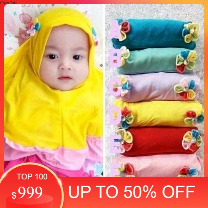 PROMO jilbab anak  BUNGA PLASTIK  kerudung bayi  hijab  baby & kids  PUSAT GROSIR CICALENGKA