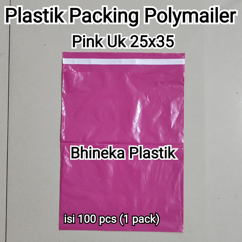 Plastik Polymailer UK 25x35 (100pcs), plastik Lem, plastik packing Lem, plastik bungkus paket