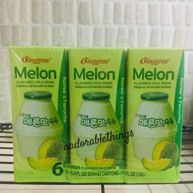 Jual READY STOCK Susu Binggrae Rasa Melon Milk Korea Halal UHT 200ml