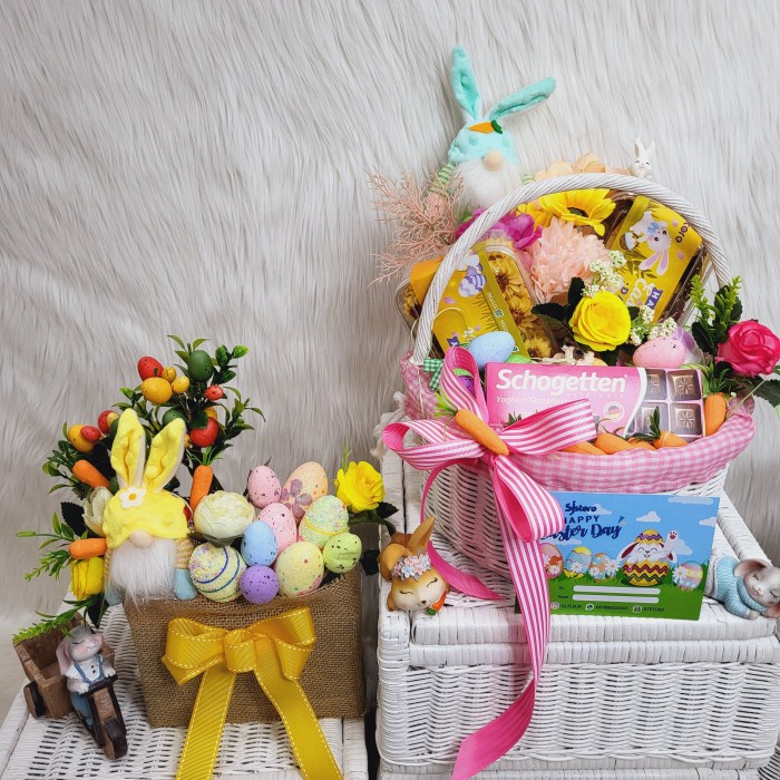 

Paket dekorasi box hampers easter bunny eggs kelinci telur paskah 223