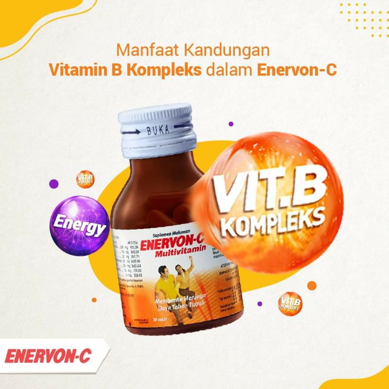 Enervon C Multivitamin Kemasan Botol Isi 30 Tablet