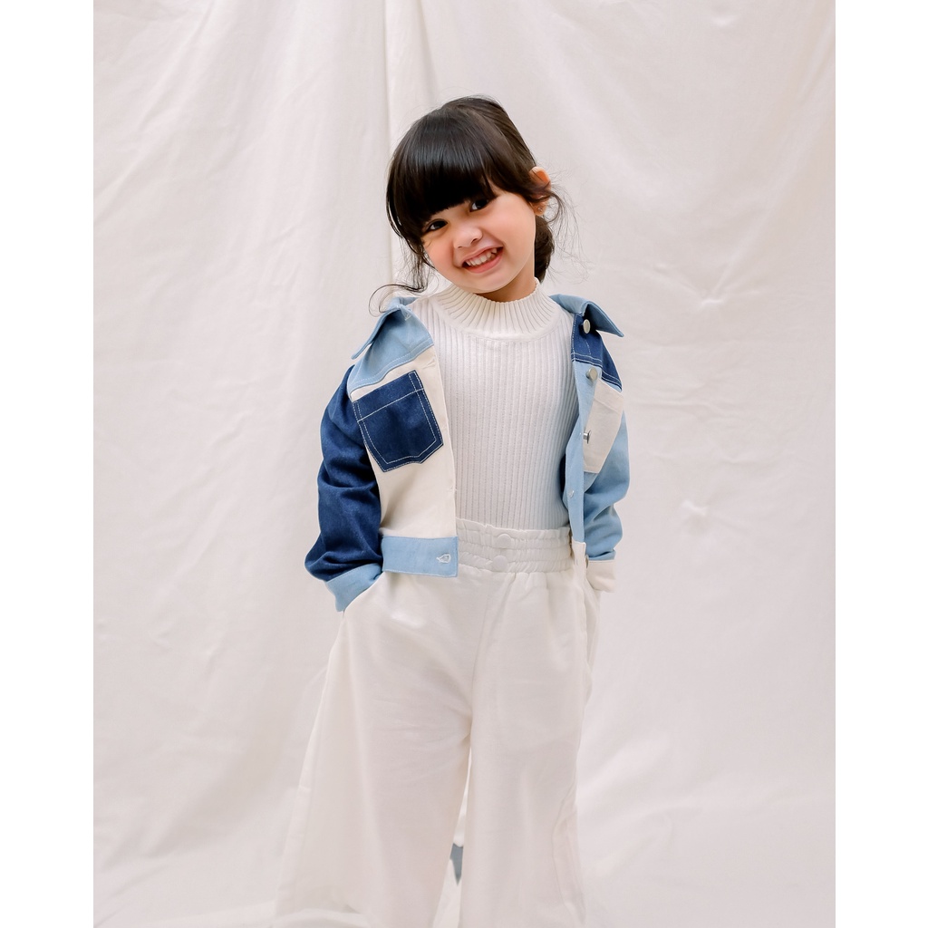 PABLO DENIM JACKET | Jacket Denim Anak | Denim Mix Warna | Jacket Anak Unisex | Atasan Anak | Outer Anak