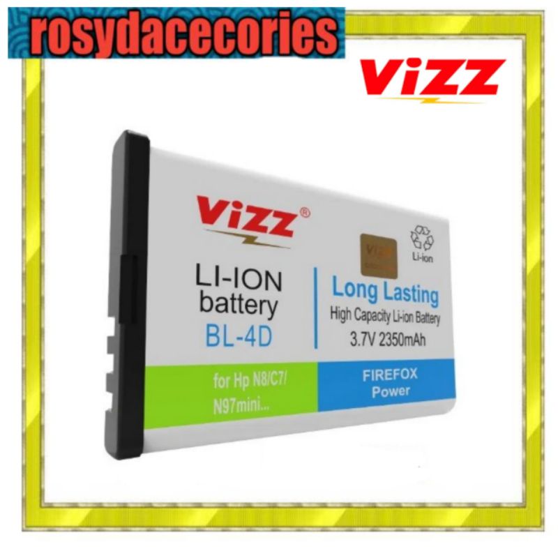 HP BATERAI NOKIA N97 MINI N8 E5 E7 BL 4D 1800MAH DOUBLE POWER VIZZ