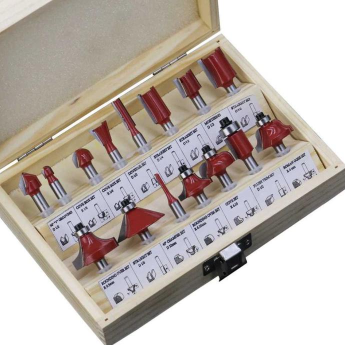 Mata Router Bit Kayu Set 15Pc 8Mm / Mata Trimer / Mata Profil Kayu 1
