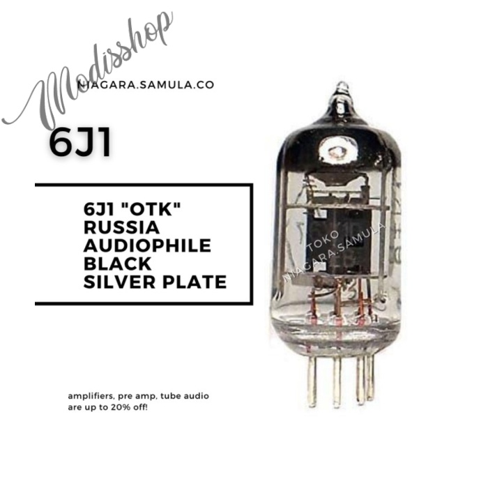 NOS AUDIO TUBE 6J1 6N1P LIMITED SILVER BLACK PLATE AUDIOPHILE OTK .