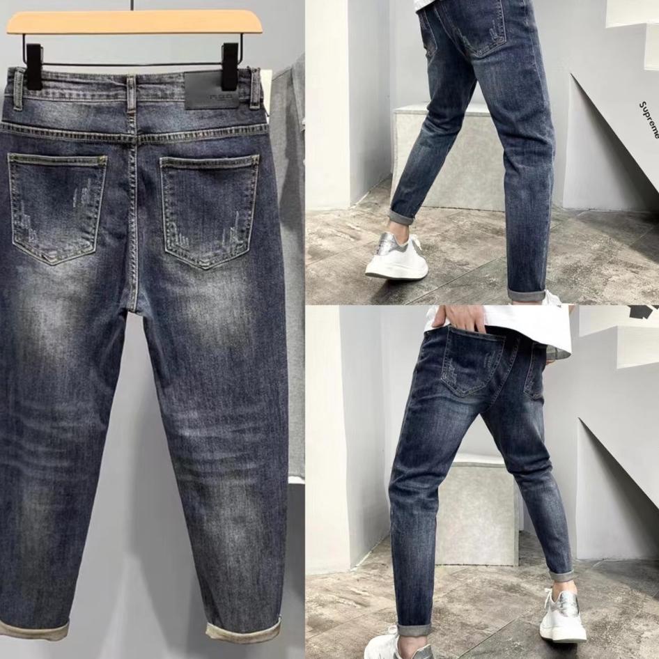 Serbuuuu.. 【OOTD】celana jeans pria celana panjang slimfit pria celana jeans pria sobek celana ripped