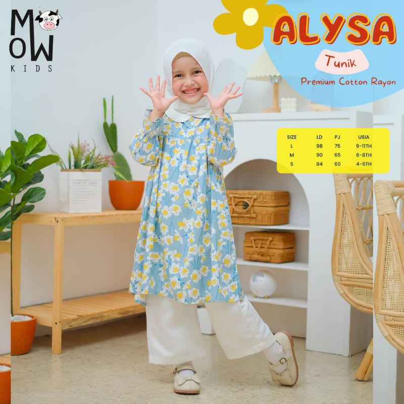 Baju Tunik Anak Lengan Panjang Bahan Premium Cotton Rayon