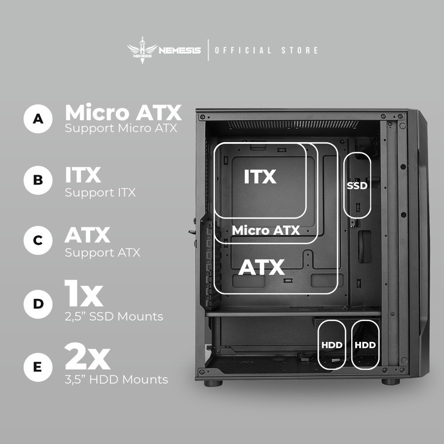 NYK Nemesis PC Case Gaming T60 Abaddon PC Casing