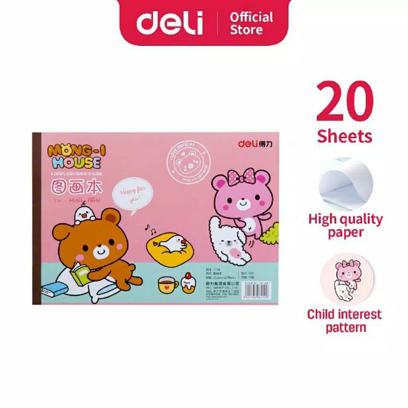 

Deli Buku Gambar Anak Kualitas Premium 1pc buku isi 20 Lembar