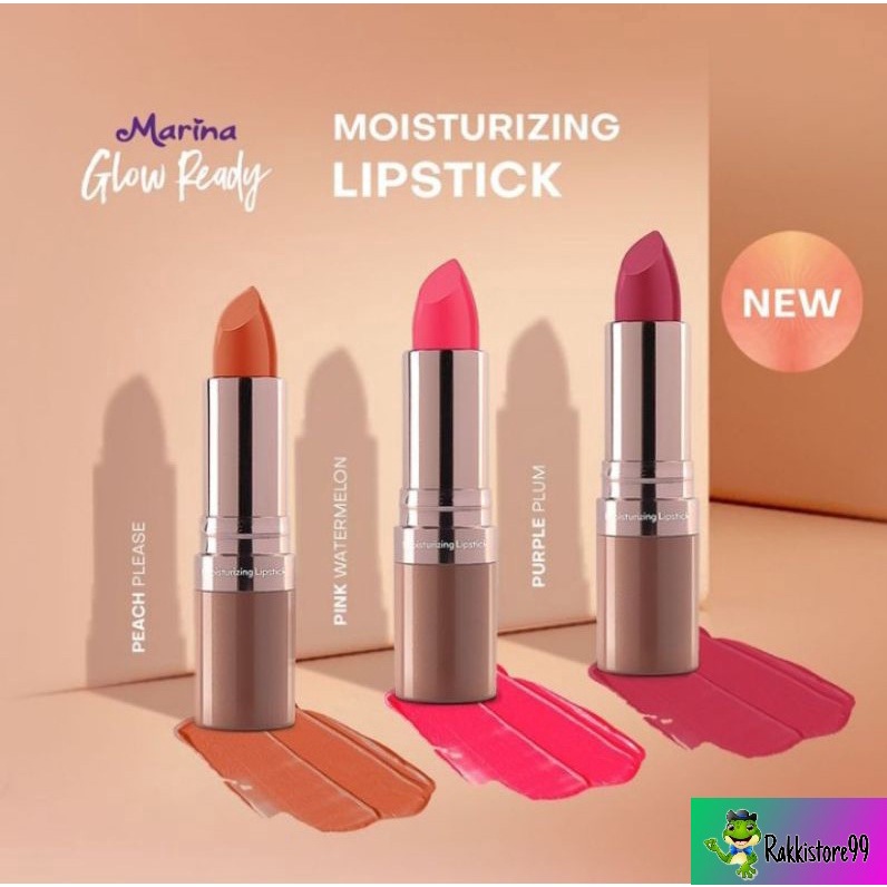 ❣️Rakkstore99i❣️MARINA GLOW READY MOISTURIZING LIPSTICK 4gr | Moist Lipstik Melembabkan