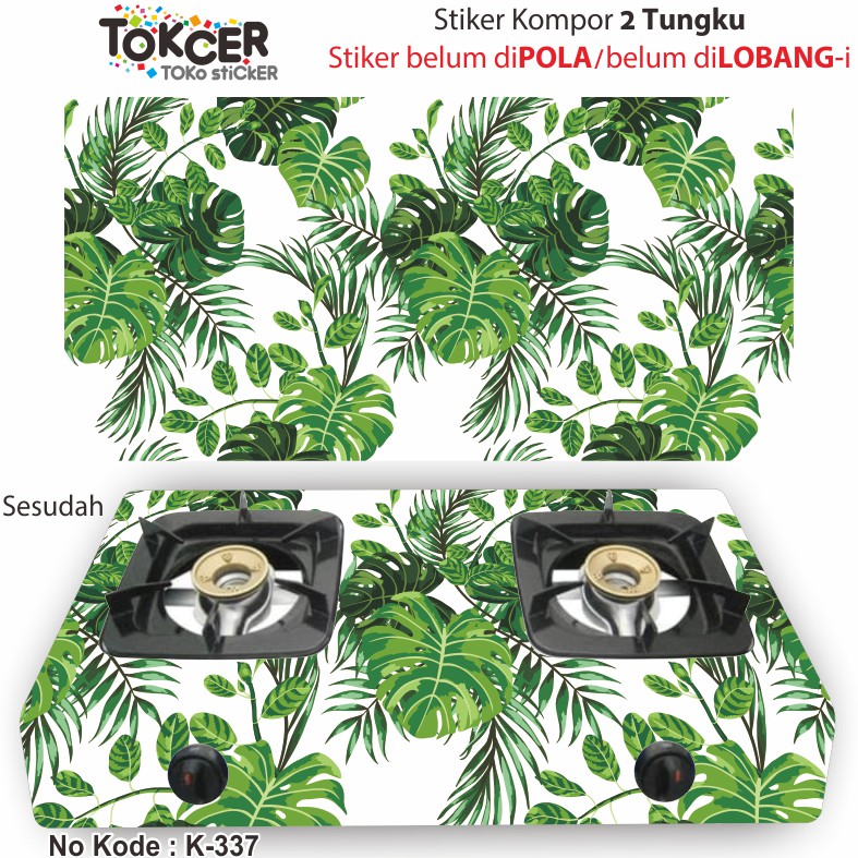 Stiker Kompor 2 Tungku MONSTERA