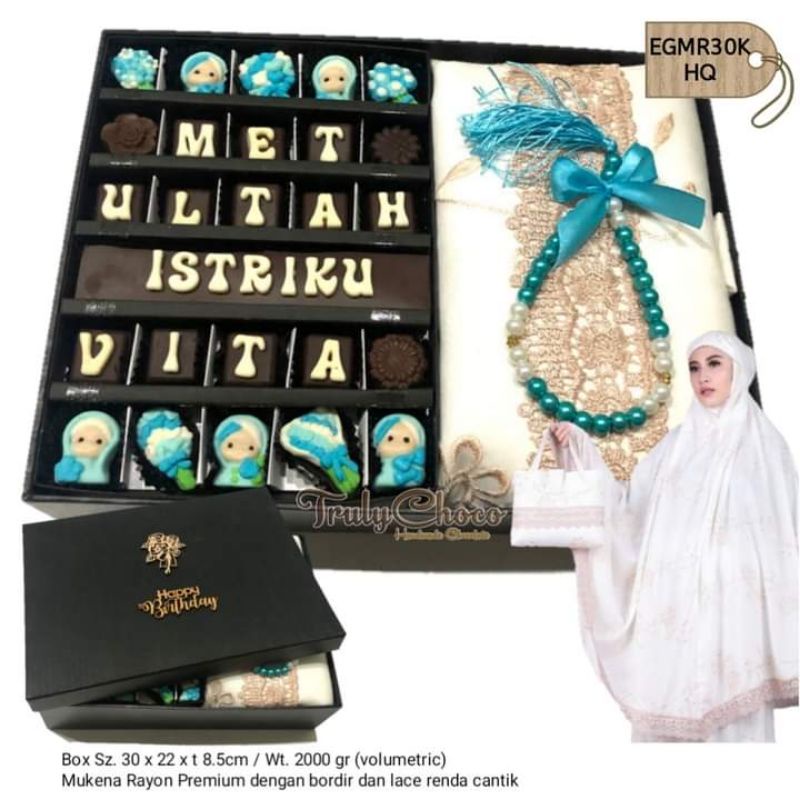 

hadiah ulang tahun istri anniversary coklat trulychoco EGMR30K mukena