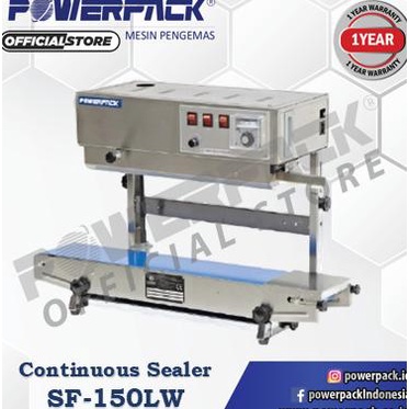 Mesin Segel Plastik Continuous Band Sealer Sf-150Lw Powerpack