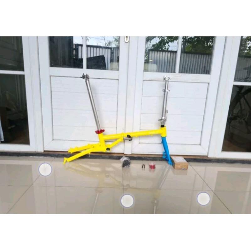 Frame Set Sepeda Lipat Minus Opposite 16 plus 349 . Frameset Seli Folding Bike Full cromoly