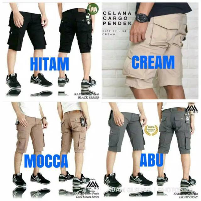 Big Size Celana Pendek Cargo Pria Gunung Reguler Fit 27-44