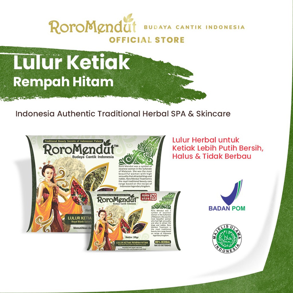 Roro Mendut (Mini Size) Lulur Pemutih Ketiak 20 Gr