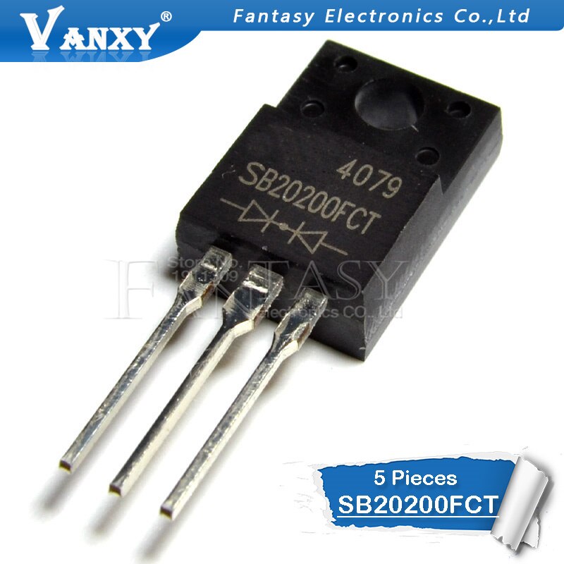 (Ready Stock) 5PCS SB20200FCT TO-220F SB20200 TO-220 20200FCT TO220F Schottky common Katode 20A 200V