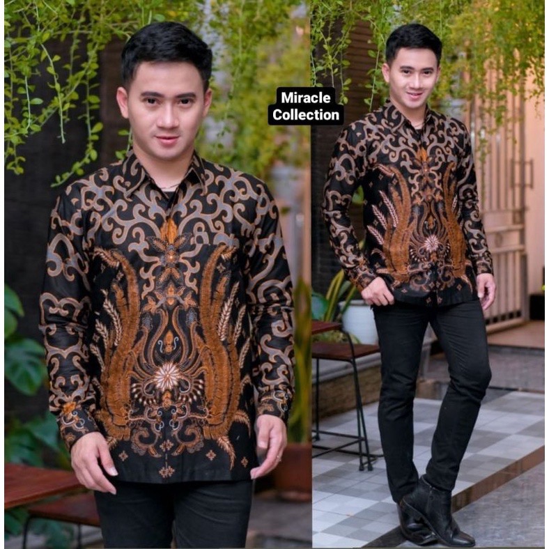 [new Arrival] Kemeja Batik Pria M L Xl Xxl Lengan Panjang | Hem Atasan Katun Prima Promo Bestseller