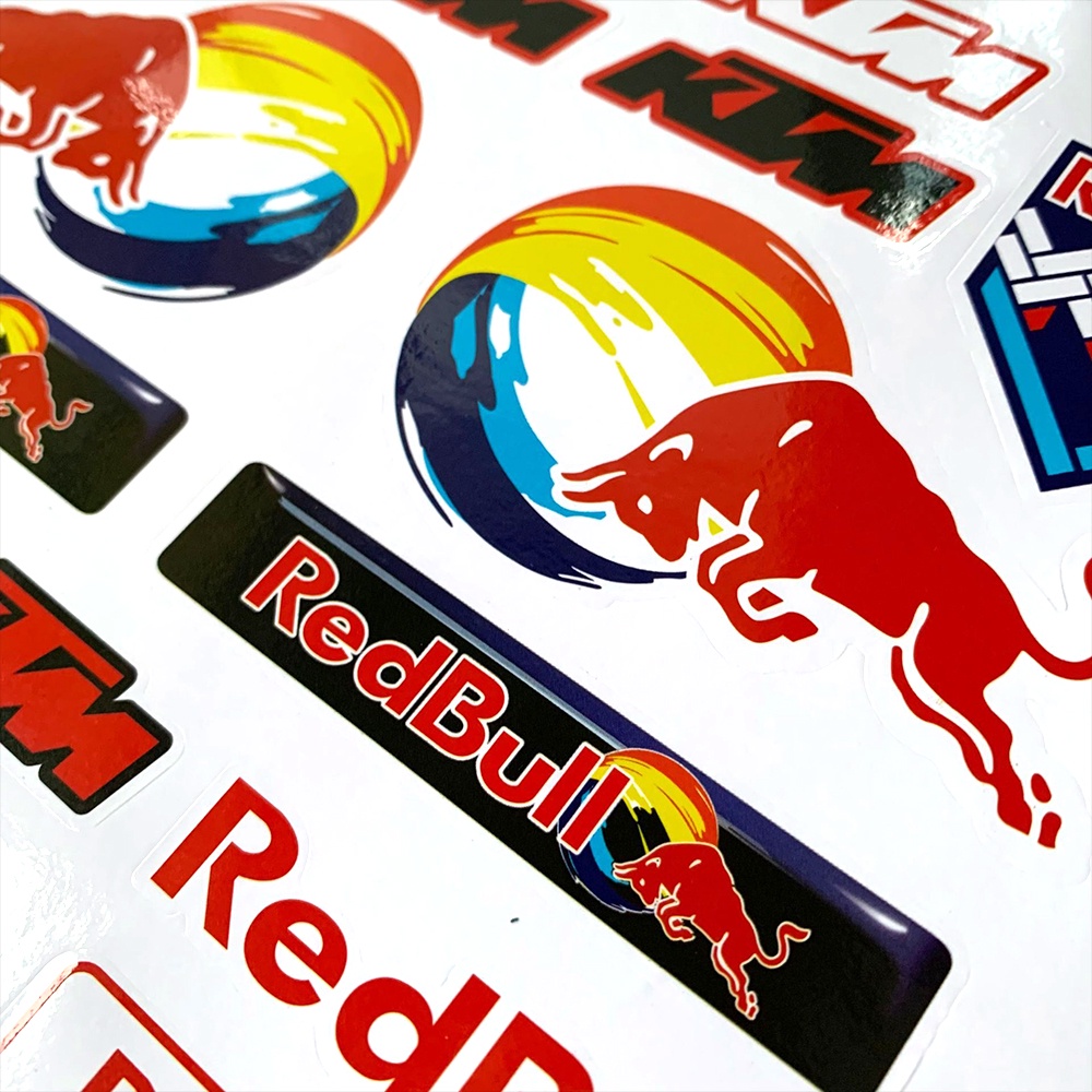 1pc Stiker Redbull &amp; Ktm A4 Moto Gp Untuk Dekorasi Helm Motor