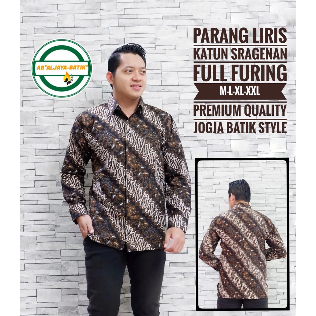 PARANG LIRIS kemeja batik pria lengan panjang terbaru ORIGINAL BY ALJAYA