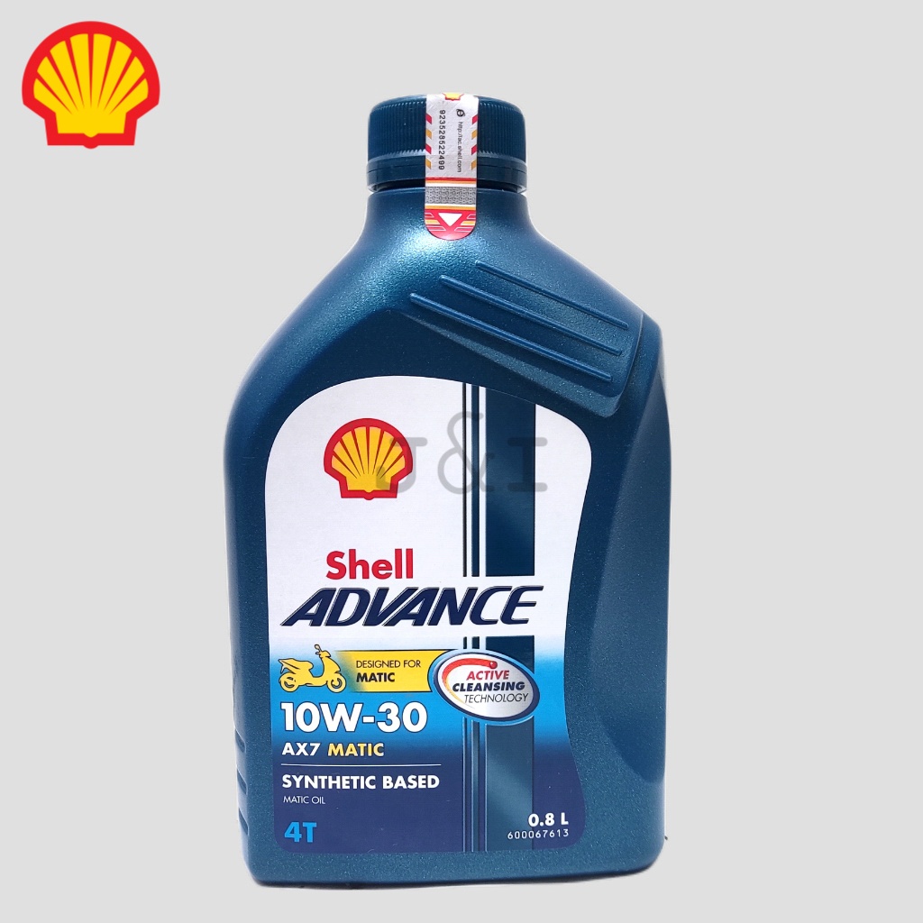 Oli Shell Advance AX7 MATIC 10W-30 API SN JASO MB 0.8 Liter