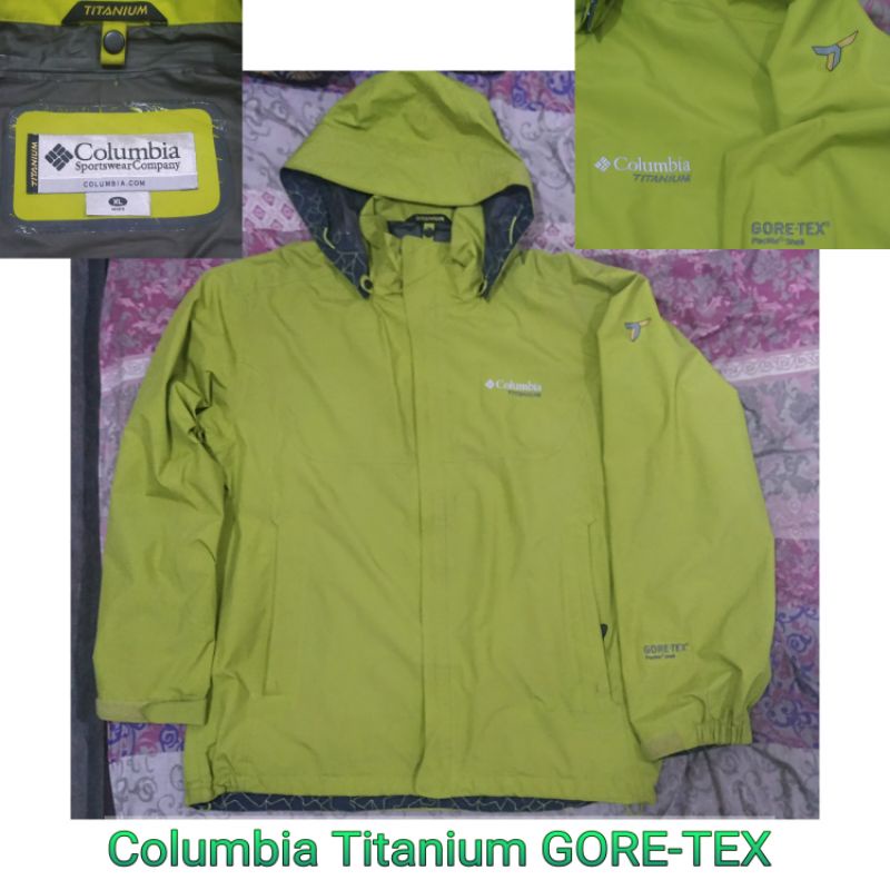 COLUMBIA TITANIUM GORETEX JAKET JACKET GUNUNG ORIGINAL WATERPROOF WINDBREAKER SECOND