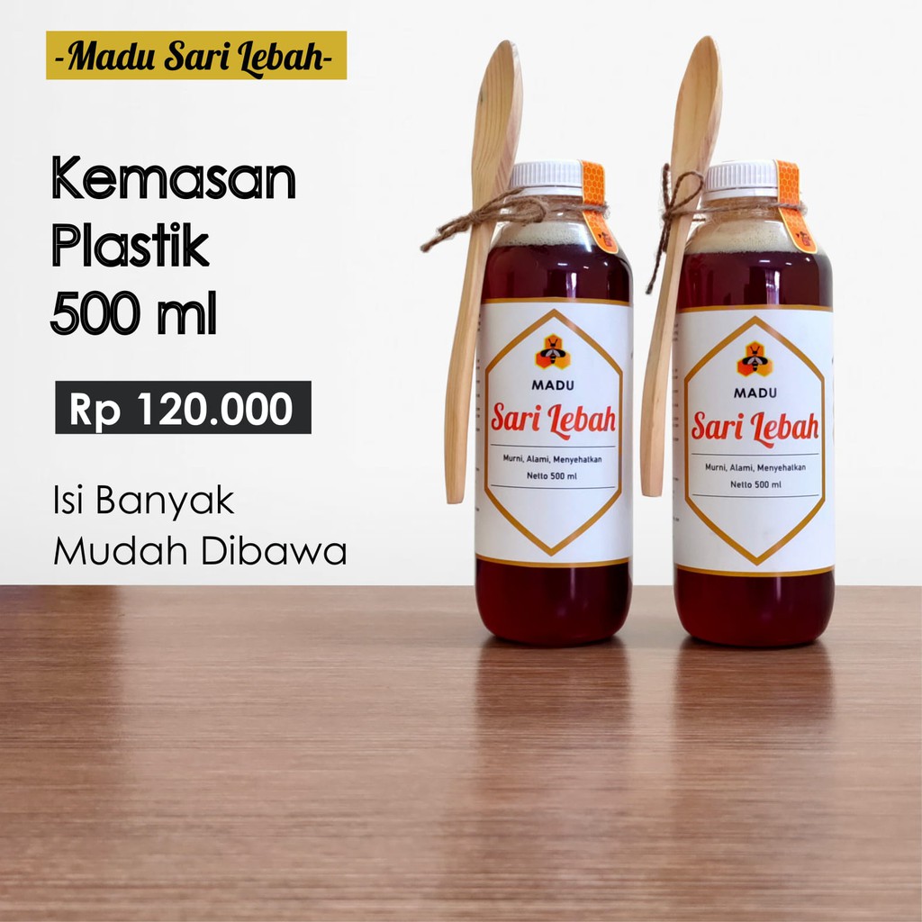 

Madu Sari Lebah Kemasan Botol Plastik 500 ml