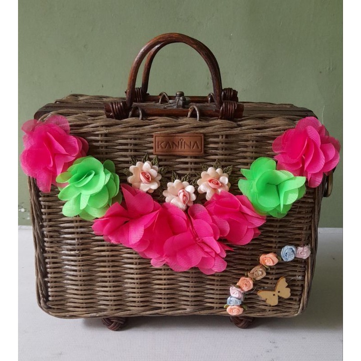 Preloved Tas Rotan/Tas Lucu/Tas Unik/Tas Vintage