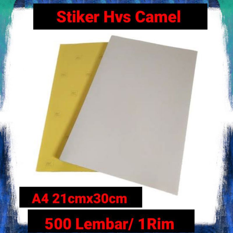 

Stiker Bontak Hvs Putih Doff Camel A4 F4 isi 500 lembar