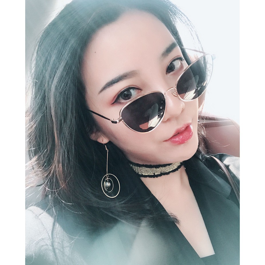 (COD) Kacamata Wanita Korean Fashion Cat Eyes Metal Women Eyewear SunGlasses MALL SHOPPING