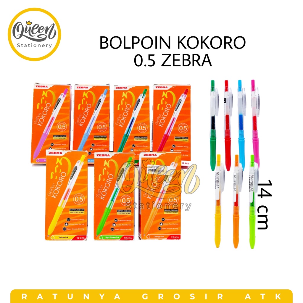 

(1 PCS) BALLPOINT / BOLPEN / PULPEN / POLPEN / BOLPEN KOKORO 0.5 ZEBRA