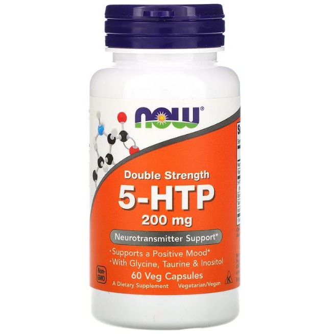 Now Foods 5 HTP 200mg 60 Veg Caps Double Strength Jaga Sistem Syaraf Pusat Mood Positive Now 5 HTP