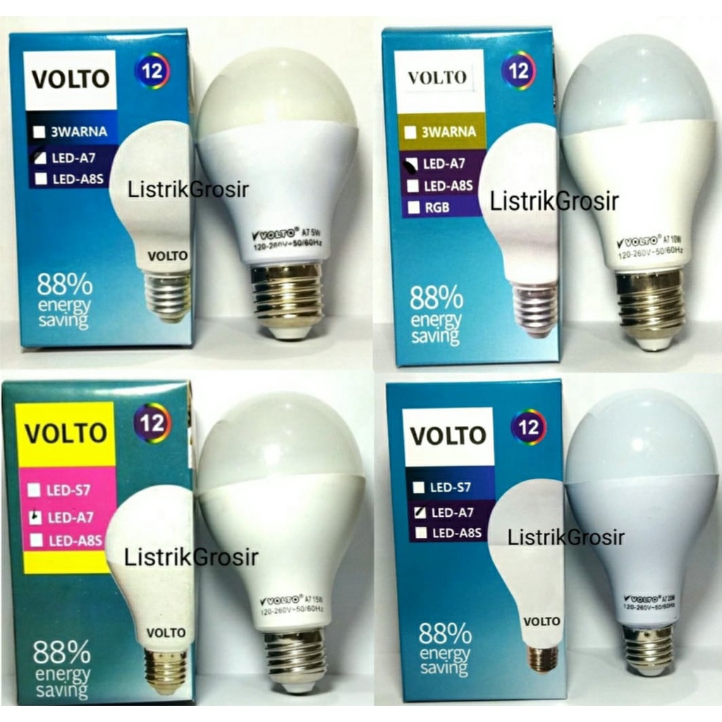 Lampu Bohlam Led A7 Jastec Volto 5w 10w 15Watt 20 Watt Putih SNI