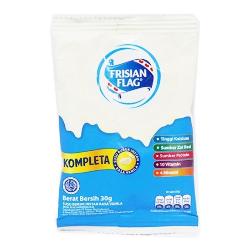 

FRISIAN FLAG KOMPLETA SUSU BUBUK KEMASAN SACHET 30GR