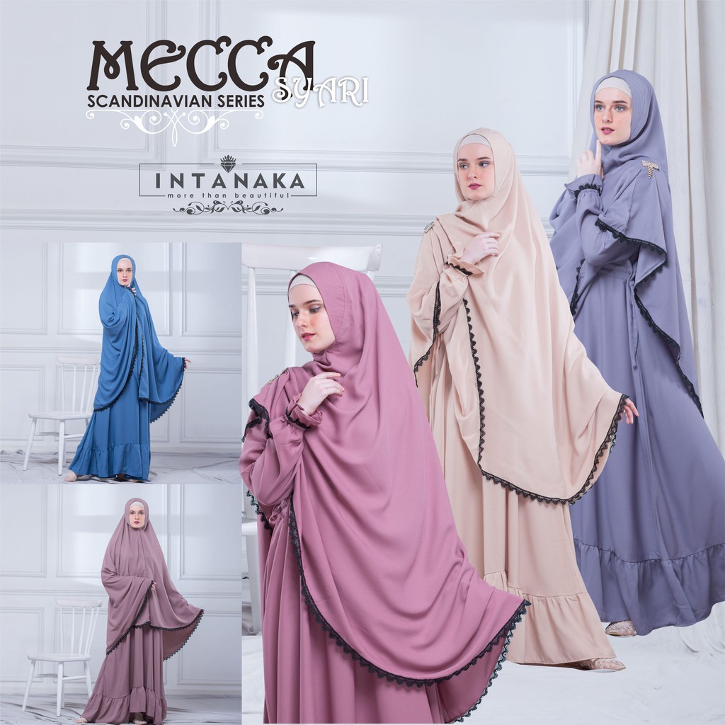 Mecca Syari by Intanaka Official Gamis Syari umroh haji Gamis murah konveksi produsen polos jumbo