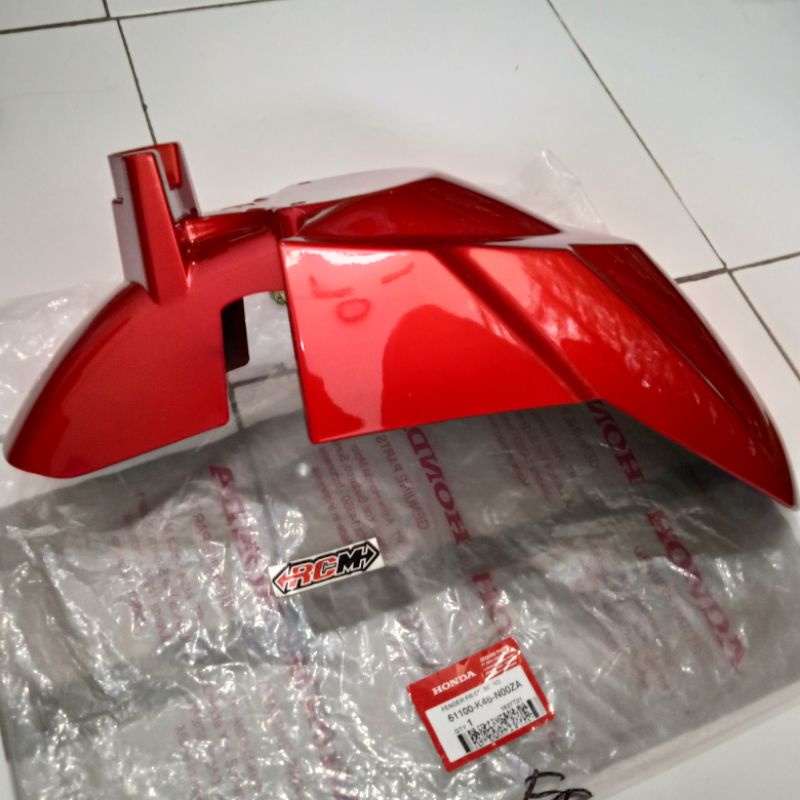 SPAKBOR SELEBOR SLEBOR DEPAN SEPAKBOR FENDER FRONT VARIO 110 F1 VARIO110 2014 INJEKSI WARNA MERAH MAROON MARUN ORI ORIGINAL ASLI HONDA AHM HGP 61100-K46-N00ZA