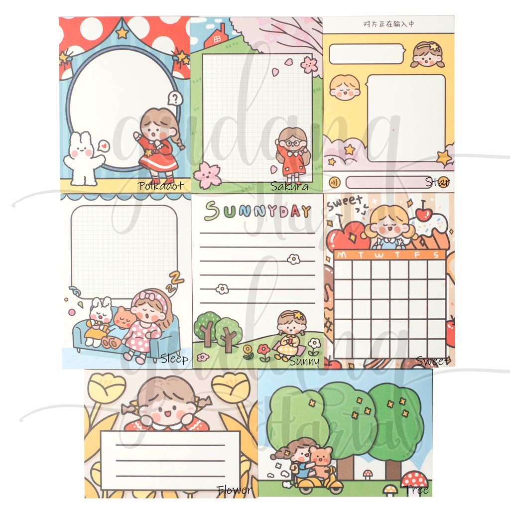 

GCC Memo Happy Girl Notes Lucu Memo DIY Scrapbook 301387