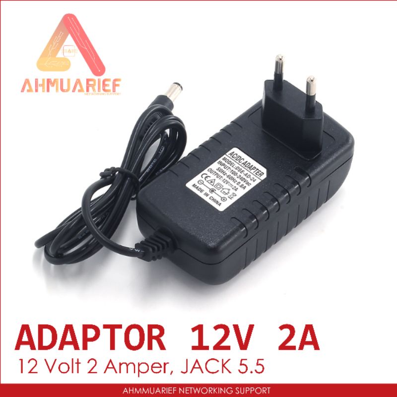 Adaptor Adapter 12 volt 2 amper 12v 2a CCTV Modem Router