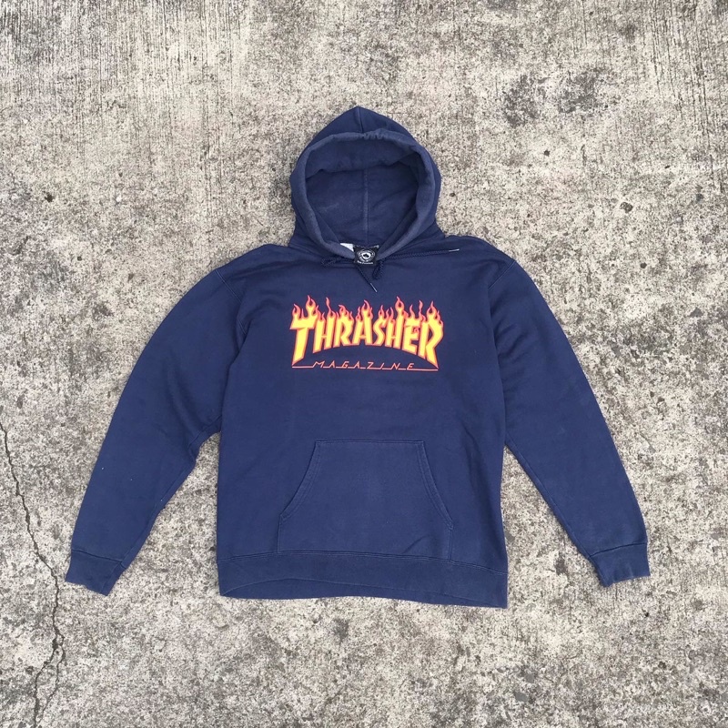 Hoodie Thrasher Flame®️Stream Blue Navy