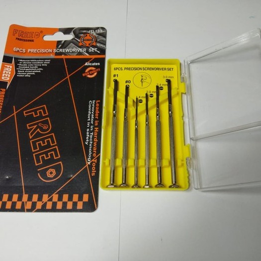 OBENG SET HP FREED 6 PCS/ OBENG SET KACAMATA MAINAN JAM HP KULKAS RADIO TV/PRECISION SCREWDRIVER SET