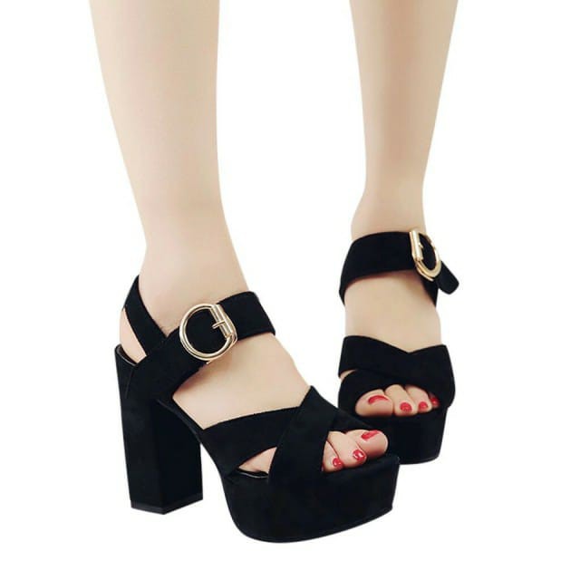 HEELS KERJA KANTOR PENDEK  PESTA  UNDANGAN HELL CEWEK LUCU 