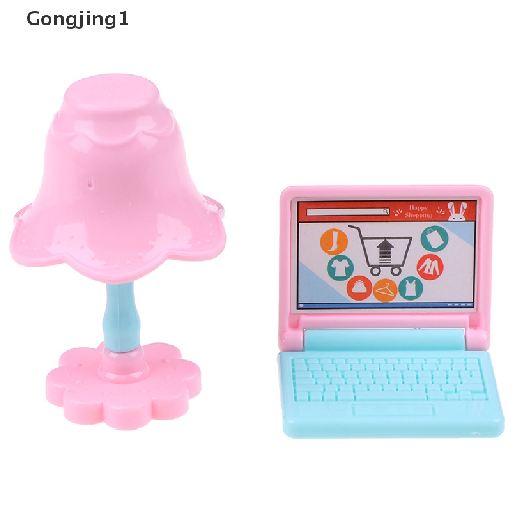 Gongjing1 Miniatur Lampu Komputerlaptop Untuk Aksesoris Rumah Boneka