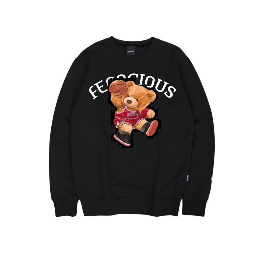 Ferocious Bear Crewneck Hitam - CN Black Garfield