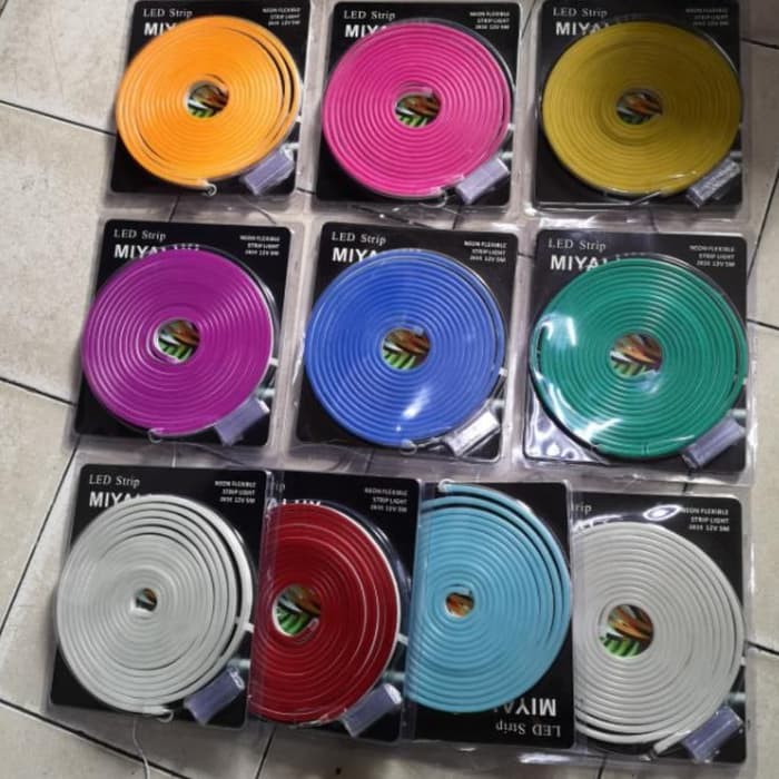 Lampu Neon Flex LED Flexible Strip 5 Meter DC 12V IP65 WATERPROOF Selang LED NeonFlex 5 M 12 V IP65