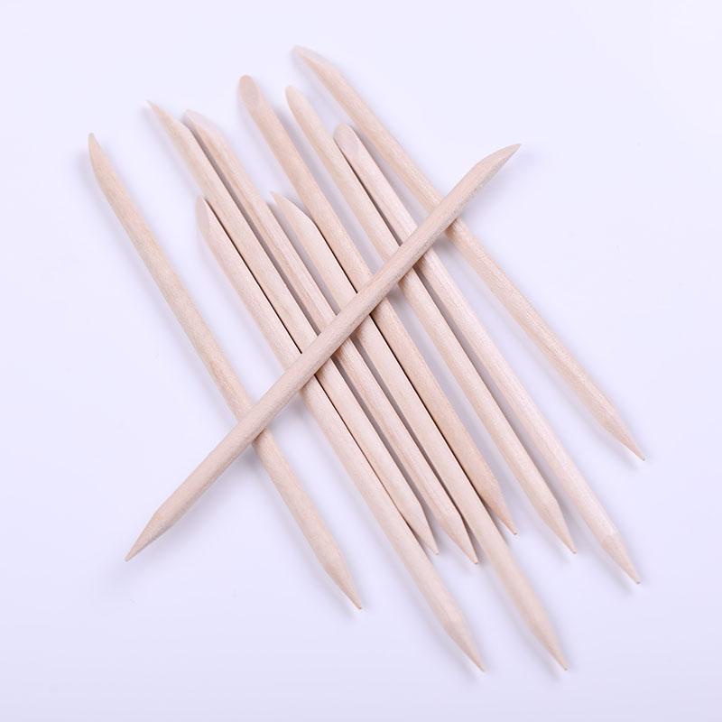 10pcs / Set Stik Kayu Dua Sisi Untuk Remover Berlian Imitasi Hiasan Kuku Nail Art