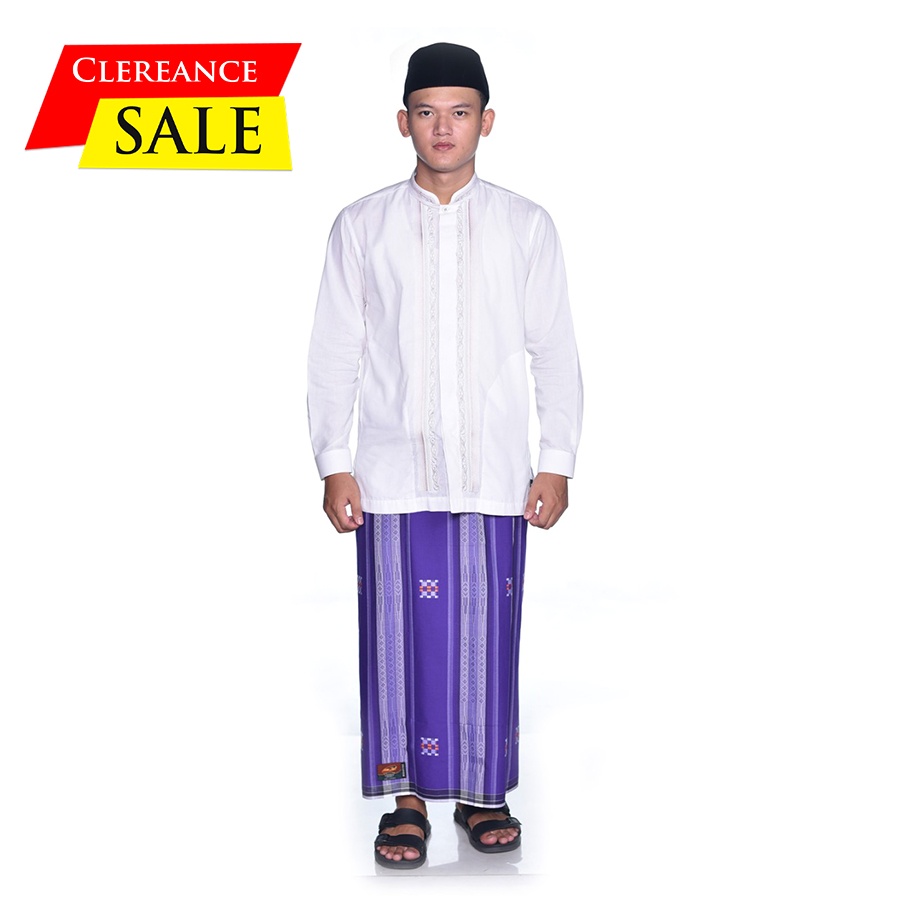 Sarung ATLAS Premium 770 Songket Ungu Abu